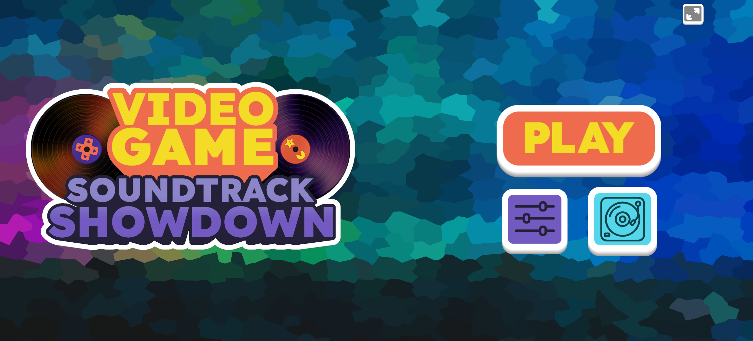 Main menu of Video Game Soundtrack Showdown party game